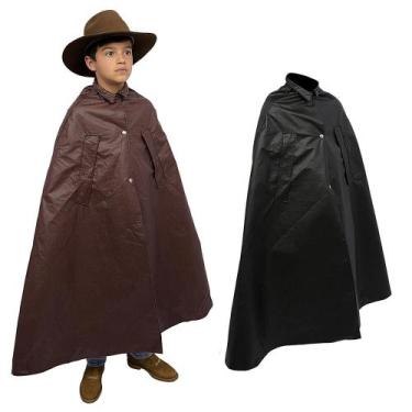 Imagem de Kit 2 Capas de Chuva Boiadeiro Infantil SV61012 - Preta e Marrom - Sel