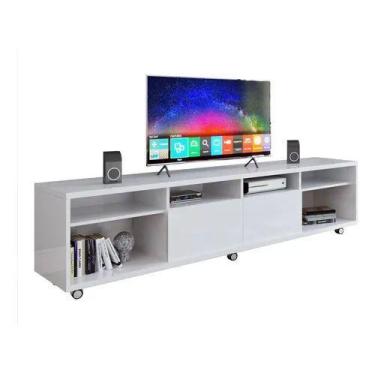 Imagem de Rack para tv arizona 2,20 largura branco - Village Móveis