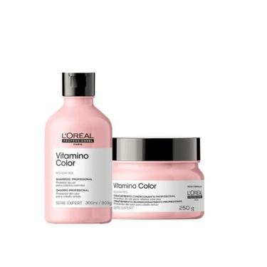 Imagem de Kit L'Oréal Vitamino Color Shampoo 300ml + Máscara 250g  - Loreal Prof