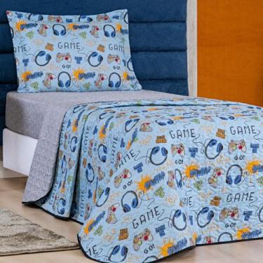 Imagem de Conjunto De Lencol Solteiro Mundo Kids 200 Fios Dupla Face BOUTI - JM 