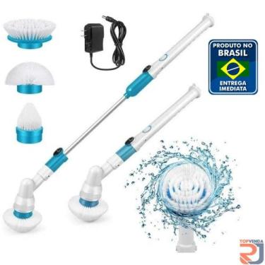 Imagem de Esfregão Escova De Limpeza Vassoura Elétrica Recarregável Envio  Imedi