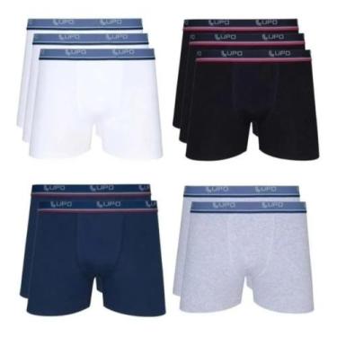 Imagem de Kit 10 Cuecas Boxer Lupo Cueca Box Algodão Masculina Atacado - Beca Ba