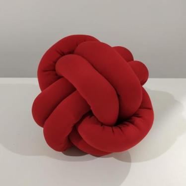 Imagem de Almofada Nó Escandinavo Decorativa Nozinho Sofá Luxo Vermelho - NOSSO 
