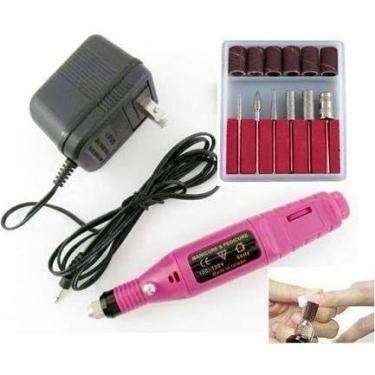 Imagem de Kit Lixa Lixadeira Motor Unhas Elétrica Profissional Bivolt - BCS BORA