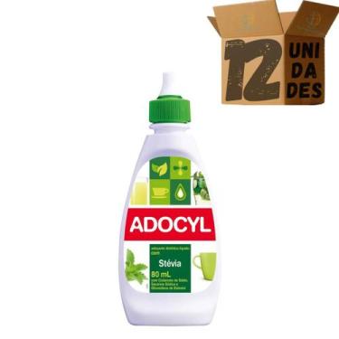 Imagem de Kit 12 Adoçante Adocyl Com Stévia Líquido 80ml