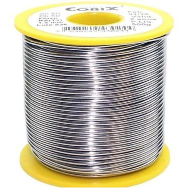 Imagem de Solda Estanho 50x50 2.4mm C/ Fluxo Ra (t2) Rolo 500g - Cobix, Fio