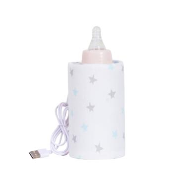 Imagem de Aquecedor de mamadeiras para leite materno,Aquecedor de mamadeiras para leite materno - Bolsa aquecedora de garrafas com tampa de isolamento para aquecedor de leite USB | de calor para leite com manga