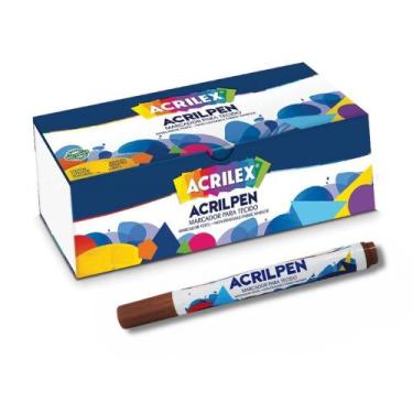 Imagem de Caneta Marcador Para Tecido Acrilpen Unidade - Acrilex, MARROM