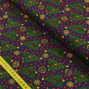 Imagem de Tecido Natal para Patchwork - Pinheiros Marinhos Cor 2309 (0,50x1,50) 