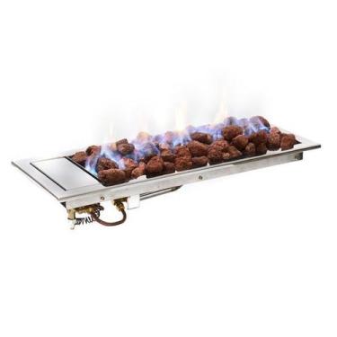 Imagem de Lareira a Gás de Embutir em Aço Inox Kawah 120 cm - K3 Imports