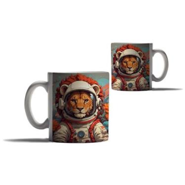 Imagem de Caneca Personalizada Presente Animais Astronautas Leão Rei - Enjoy Sho