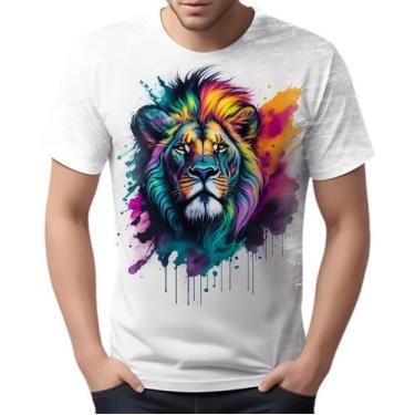 Imagem de Camiseta Camisa Leão Rei da Selva Savana Rosto Estampa HD 3 - Enjoy Sh