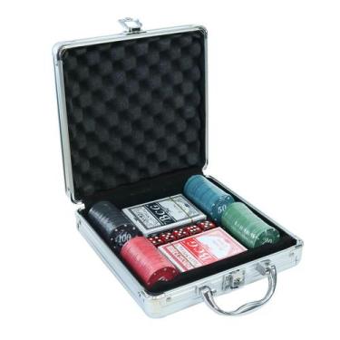 Imagem de Jogo de fichas para poker numerada na maleta com 100 fichas - QUERO PR