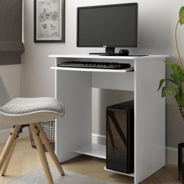 Imagem de Mesa Escrivaninha Para Escritório Pequena Pratica- Branca - Makay Móve