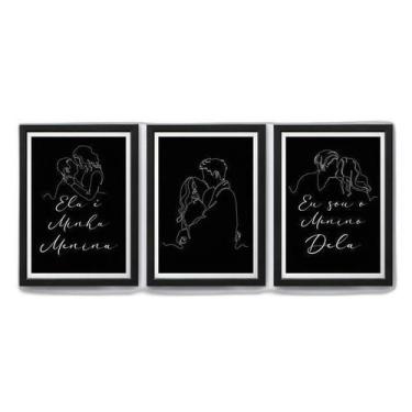 Imagem de Quadro Com Moldura Ela E Minha Menina, Eu Sou O Menino V5 - Quadros Ta