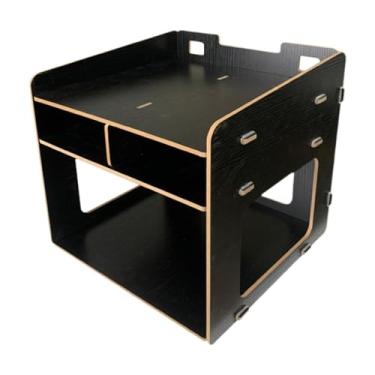 Imagem de shamjina Estrutura de Impressora em Camadas, Organizador para Mesa de Notebooks, Preto