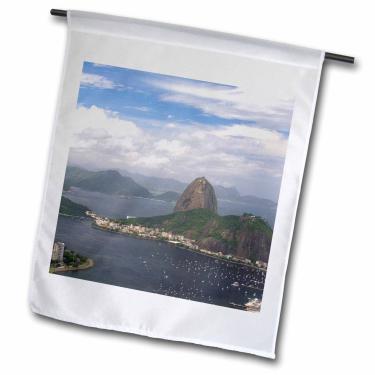 Imagem de 3dRose fl_85680_1 Pico de pão de açúcar no Rio de Janeiro, Brasil-Sa04 Dfr0017-David R. Frazier Bandeira de jardim, 30 x 45 cm