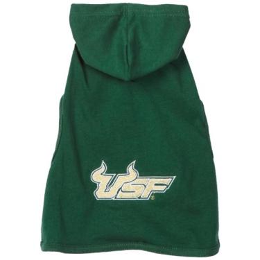 Imagem de Camiseta para cães NCAA South Florida Bulls Collegiate algodão lycra com capuz (cor da equipe, GG) verde/dourado