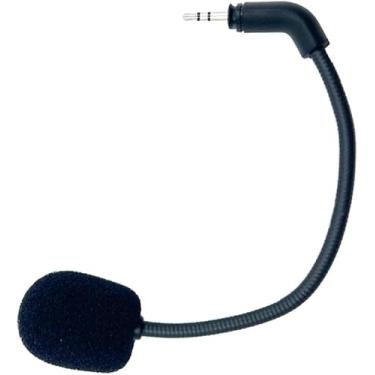 Imagem de Microfone preto portátil de 2,5 mm estéreo para jogos de estúdio, microfone de voz para Turtle-Beach Recon 500, substituição para microfone, portátil, estéreo, estúdio, jogos, microfone de voz (2,5
