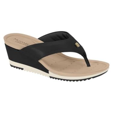 Imagem de Modare, TAMANCO DE DEDO FEMININO MODARE 7123.149 SALTO ANABELA 6 CM Cor:Preto;Tamanho:36
