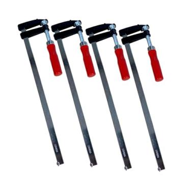 Imagem de Kit 4 Grampos Sargentos Para Marceneiro 12pol. 300mm Tipo F Cabo de Madeira Carpiteiro...