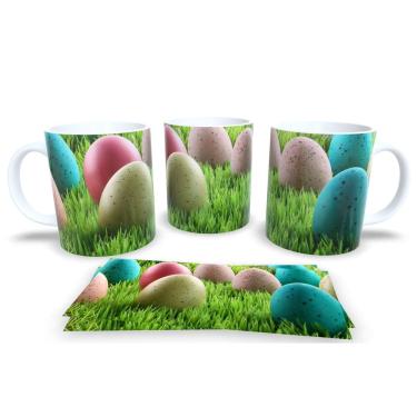 Imagem de Caneca de Porcelana Branca Personalizada Coleção Páscoa