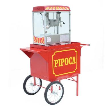 Imagem de Carrinho de pipoca retrô Com máquina de pipoca elétrica Mod 4001