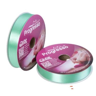Imagem de Fita de Cetim Progresso 22mm 50 Mts Verde menta 232