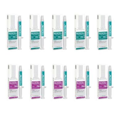 Imagem de Kit 5 Nuxcell Fel + 5 Nuxcell Plus Imunidade Cães e Gatos - Biosyn