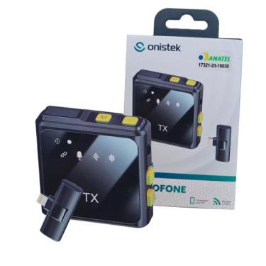 Imagem de Microfone Lapela Sem Fio Profissional Celular Wireless Usb C - Onistek