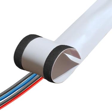 Imagem de Rubber Bond Tiras de cobertura de cabo de carpete – Escondedor forte para facilitar o gerenciamento de cabos – Capas de cabo de 15 x 122 cm para fios no chão – Capa de cabo de carpete de perfil baixo