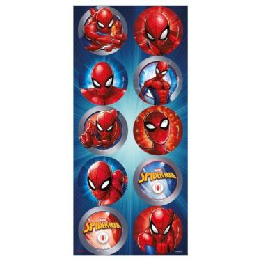 Imagem de Adesivo Redondo Festa Homem Aranha - 30 unidades - Regina - Rizzo Fest
