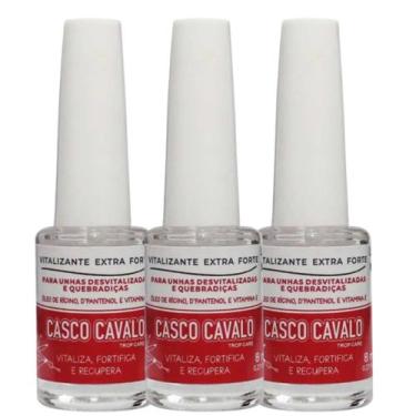 Imagem de Kit 3 Vitalizante Extra Forte Casco Cavalo 8Ml - Trop Care