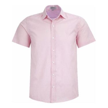Imagem de Camisa Social Amil Masculina Manga Curta Comfort 1845, Rosa bebê, 6