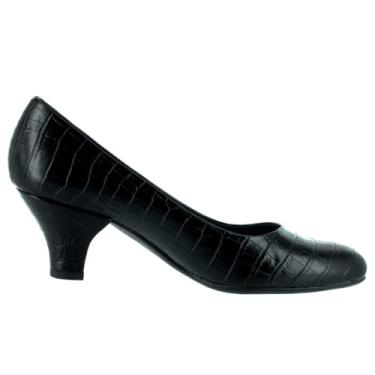 Imagem de Easy Street Sapato feminino fabuloso, Croco preto, 9 Narrow