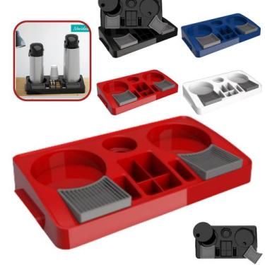 Imagem de Bandeja Organizadora Cantinho Café Porta Garrafa Café Chá Copo Sache E