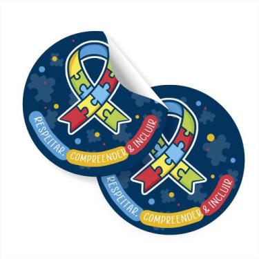 Imagem de kit especial de 100 adesivos para celebrar o dia mundial da conscienti