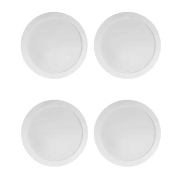 Imagem de 4 Plafon LED Ourolux 24W Branca Quente Embutir