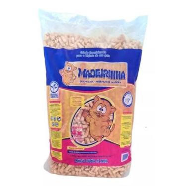 Imagem de Granulado madeira para gatos Madeirinha  2Kg granulado de madeira para