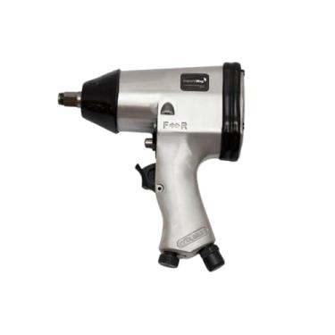 Imagem de Chave de Impacto Pneumática 1/2 Polegada, 7000 RPM, Corpo em Alumínio, Prata e Preto