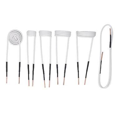 Imagem de MUNEFE 6 PCS Kit de bobina do aquecedor de indução, kit de bobina do aquecedor, kit de bobina de aquecedor de bronze de 2,5 mm para reparo automotivo, manutenção de máquinas