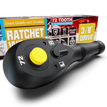 Imagem de Aiourx Mini catraca de 3/20.3 cm, alça catraca de 72 dentes, chave catraca reversível de liberação rápida de 10,5 cm, aço CR-V, reparo automotivo, reforma doméstica e trabalho mecânico