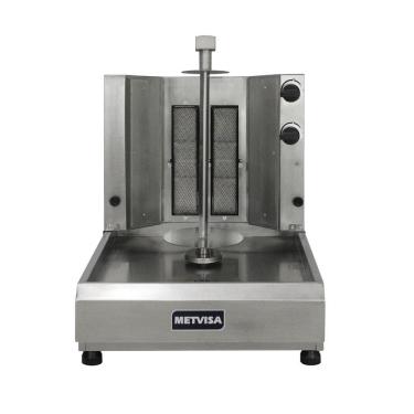 Imagem de Churrasqueira Assador Para Churrasco Grego Rotativo Elétrico 2 Queimadores Gás Acge2 220v - Metvisa