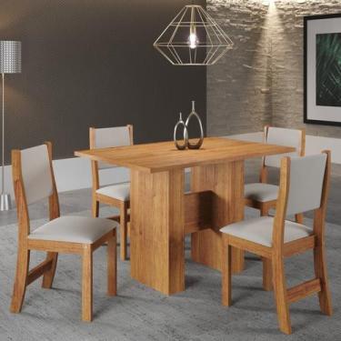 Imagem de Conjunto de Jantar Jazz Mesa Retangular com 4 Cadeiras Sol - Viero