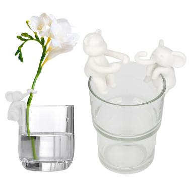 Imagem de Aokeleilei Suporte de propagação de plantas, urso e elefante para propagação de plantas, suporte de plantas para brotos, caules, brotos e estacas, lindos suportes de plantas para amantes de plantas de