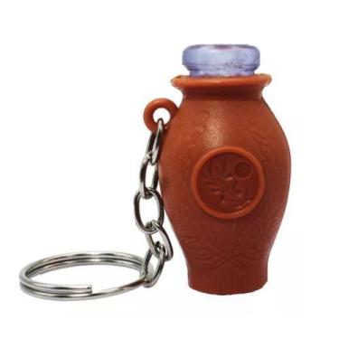 Imagem de Kit Chaveiro botija azeite para óleo ungido c/ 48 unidades marrom - o 
