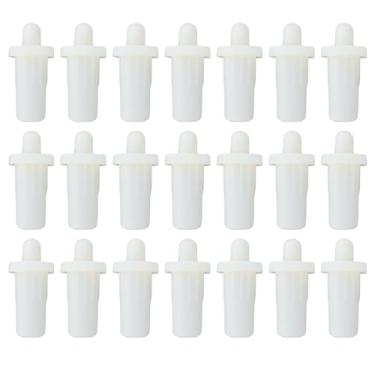 Imagem de SG Store 50 peças 25 x 11 x 7,5 mm pinos de reparo de porta de armário pinos telescópicos de plástico conectores de acessórios de móveis para quarto, jardim, portas de cozinha, janelas brancas