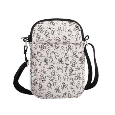 Imagem de G2TUP Chiropractor Thank You Gift Chiropractor Lines Crossbody Bag Physical Therapists Travel Bag Massage Enthusiasts Gift, Linhas de quiropraxia P