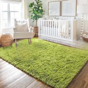 Imagem de Tapete de pelúcia para quarto infantil, tenda, tapetes de brincar para sala de estar, almofadas de chão, tapete macio e fofo para casa, café, 80x120cm