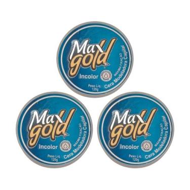 Imagem de Cera Capilar Maxgold Modeladora Incolor 120G - Kit Com 3Un